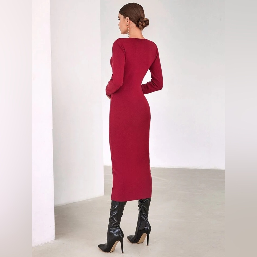 Red Sweater Dress